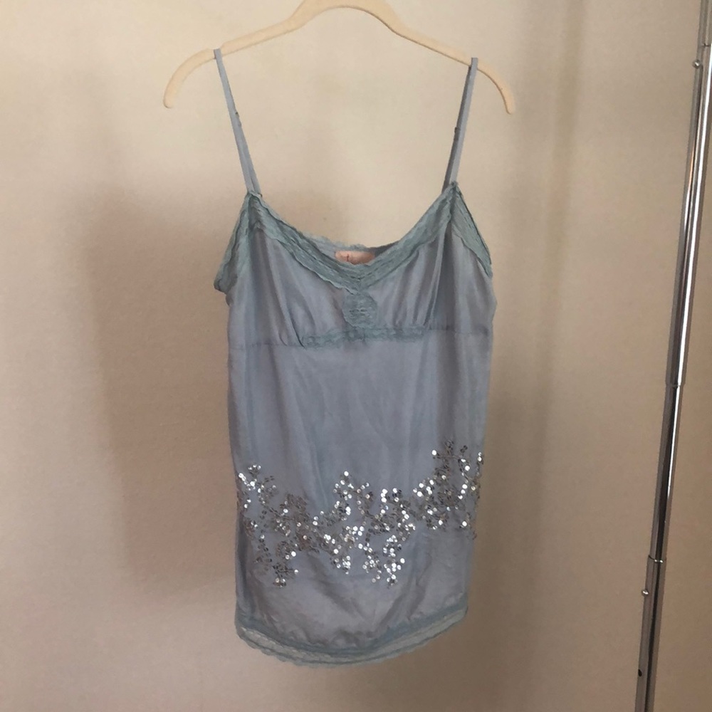 Silky sequined camisole top